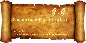 Gaunersdorfer Gizella névjegykártya