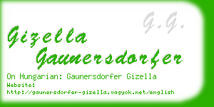 gizella gaunersdorfer business card